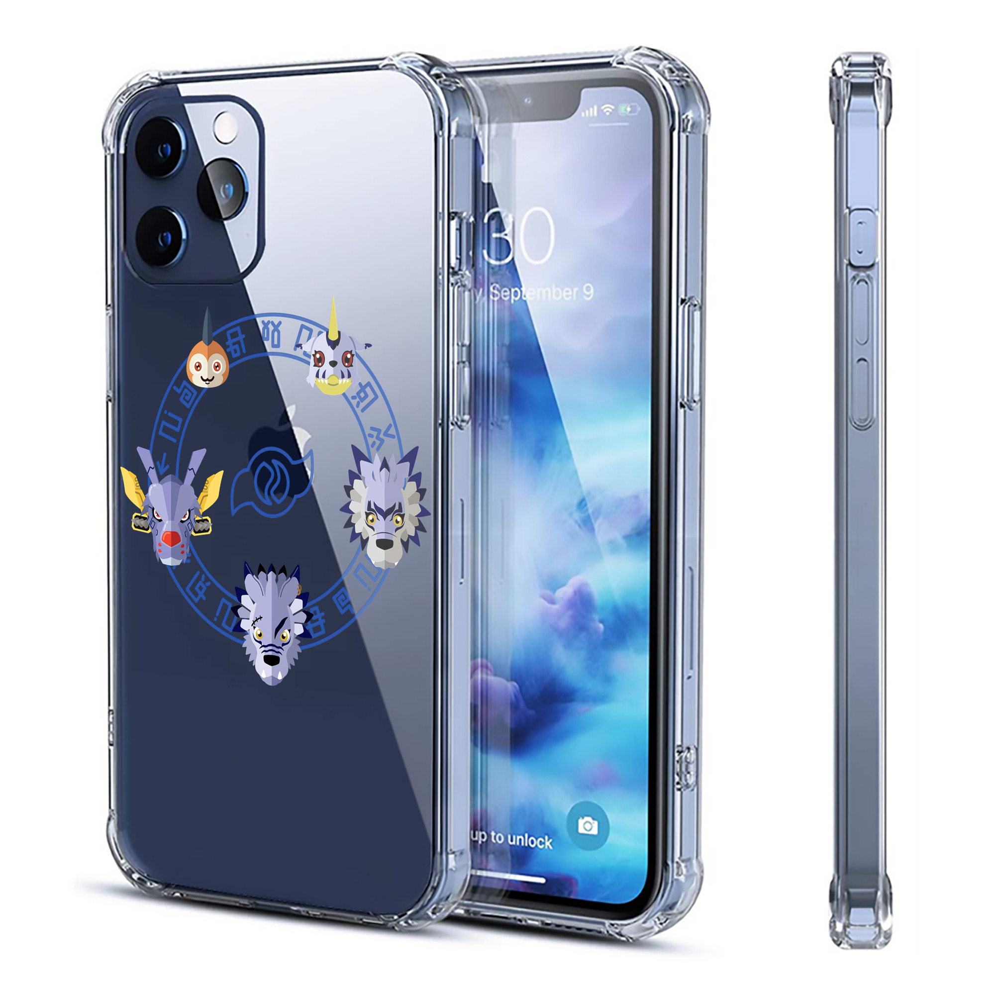 （画像用） Digimon デジタルモンスター/デジモン 【iPhone 12シリーズ対応】透明スマホケース（クリアソフトケース）